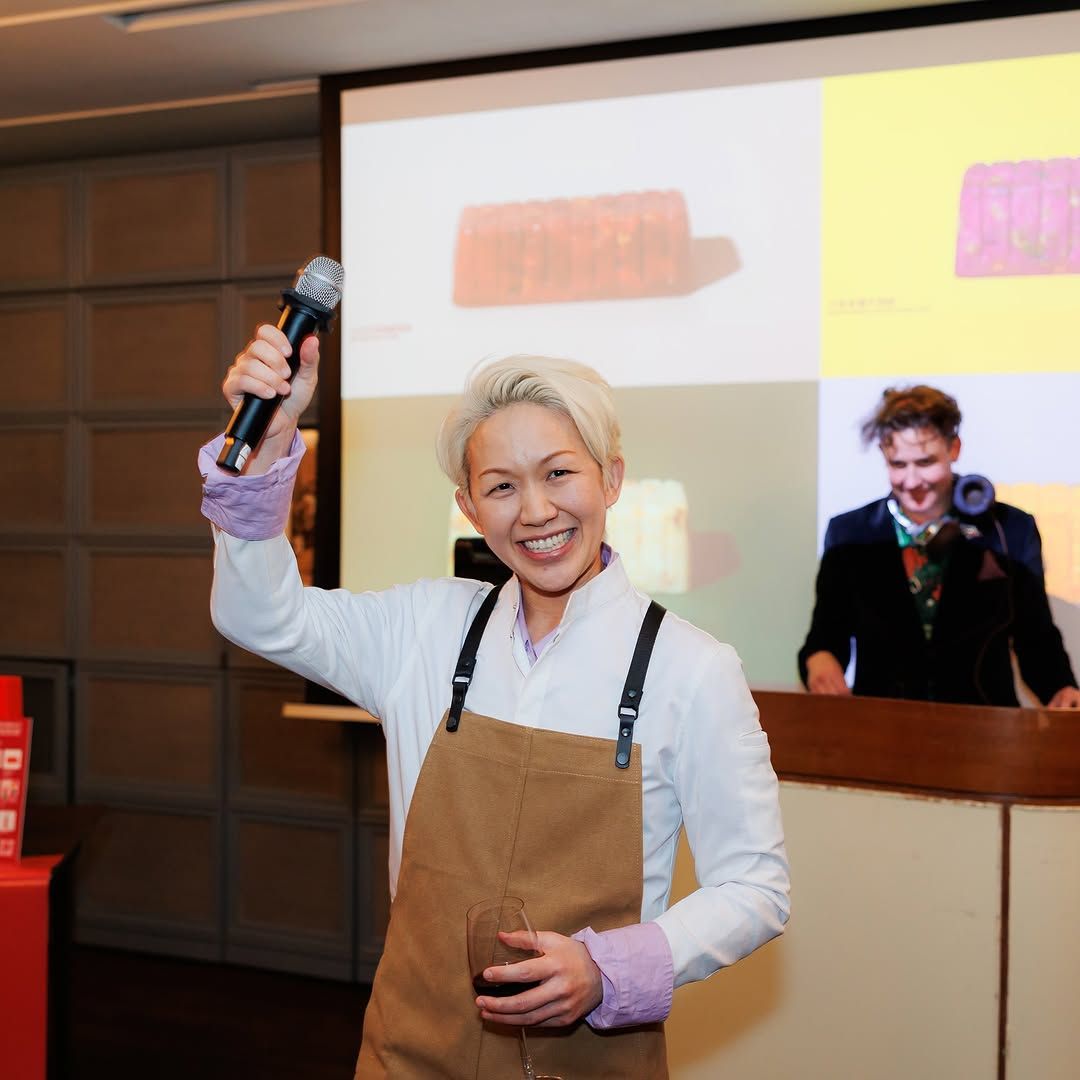 Chef May Chow speaks at her eponymous brand’s inaugural launch and unveils her latest turnip cake collection (Photo: May Chow Projects/Instagram)