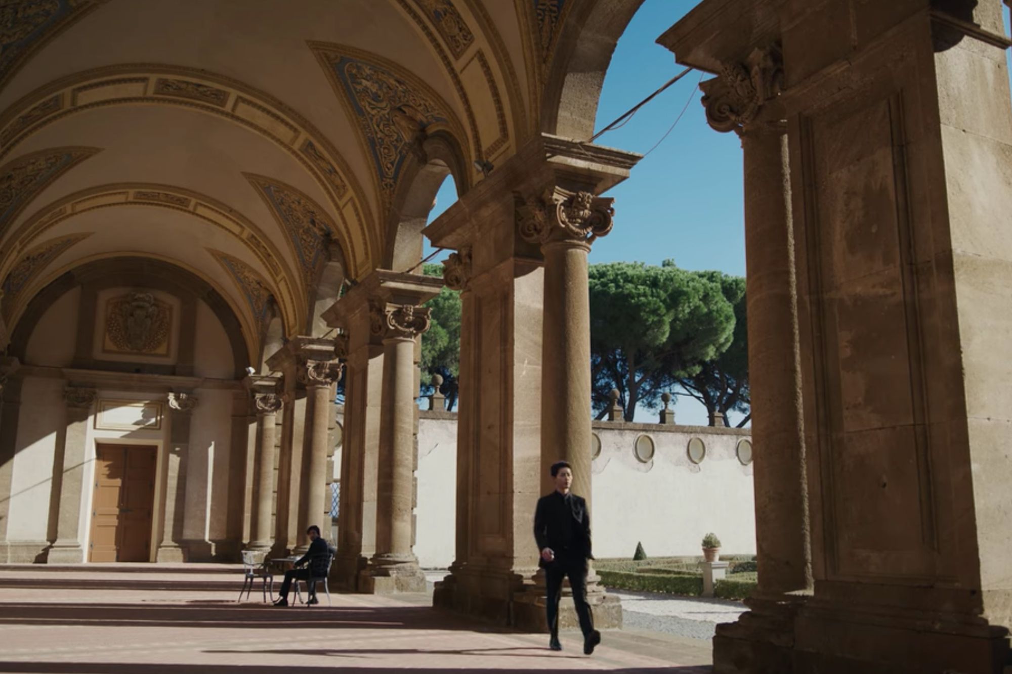 The scenes in Vincenzo featuring Italy's impressive architecture were all created using computer graphics (Image: Netflix)