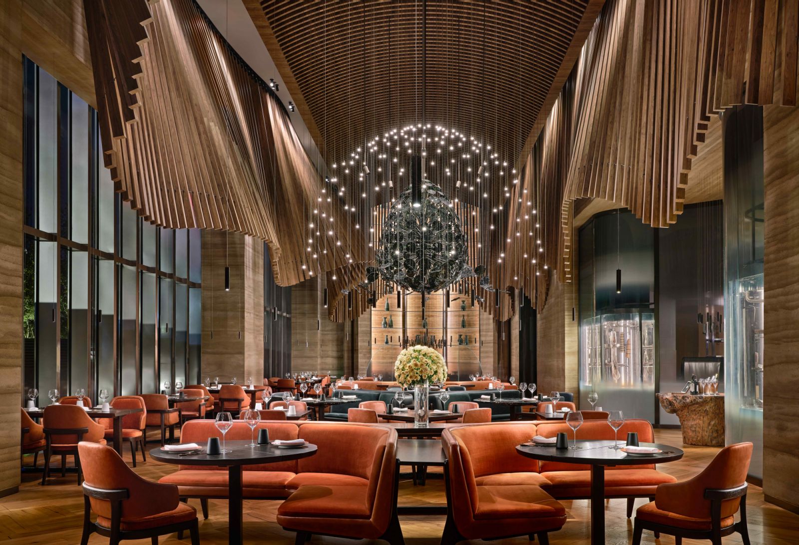 Designed by Studio Munge, Fiamma is evocative of the region’s natural beauty (Photo: Restaurant & Bar Design Awards)